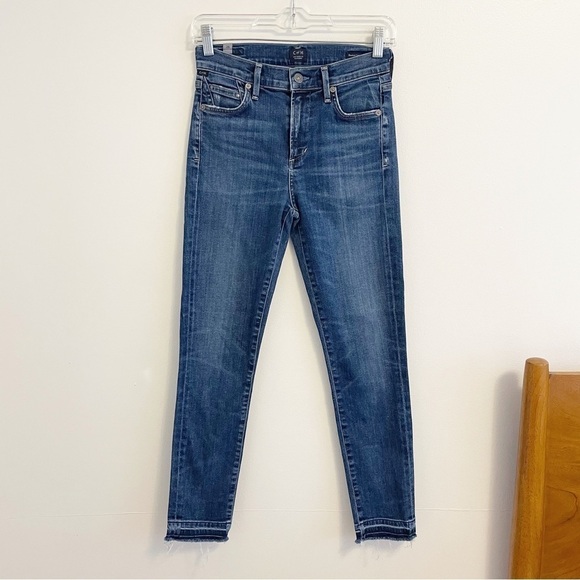 COH Citizens of Humanity Rocket Crop High Rise Skinny Jeans Size 25 released hem - Picture 1 of 14